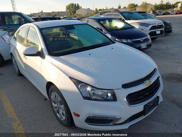 2015 Chevrolet Cruze Lt Turbo მანქანა იყიდება აუქციონზე, vin: 1G1PC5SB7F7251544, აუქციონის ნომერი: 20277843