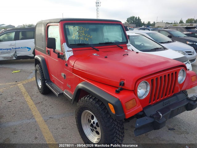 Aukcja sprzedaży 1998 Jeep Tj Se, vin: 1J4FY29P0WP771678, numer aukcji: 20278011