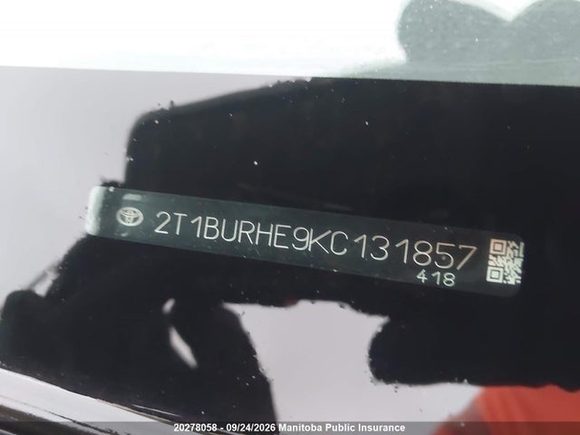 Toyota COROLLA LE 2019 2T1BURHE9KC131857 Image 9