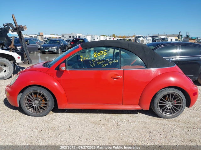 2003 Volkswagen New Beetle Gls მანქანა იყიდება აუქციონზე, vin: 3VWCK21Y53M313308, აუქციონის ნომერი: 20278075