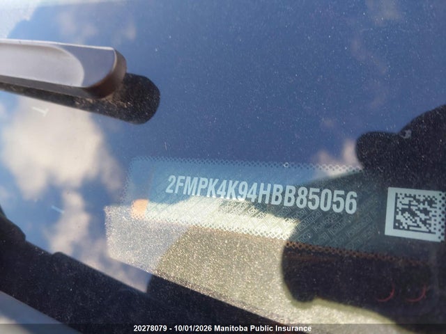 20278079 :رقم المزاد ، 2FMPK4K94HBB85056 vin ، 2017 Ford Edge Titanium مزاد بيع