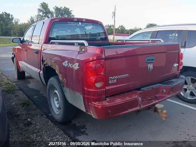 20278156 :رقم المزاد ، 1D7HW48K67S162542 vin ، 2007 Dodge Dakota Slt Quad Cab مزاد بيع