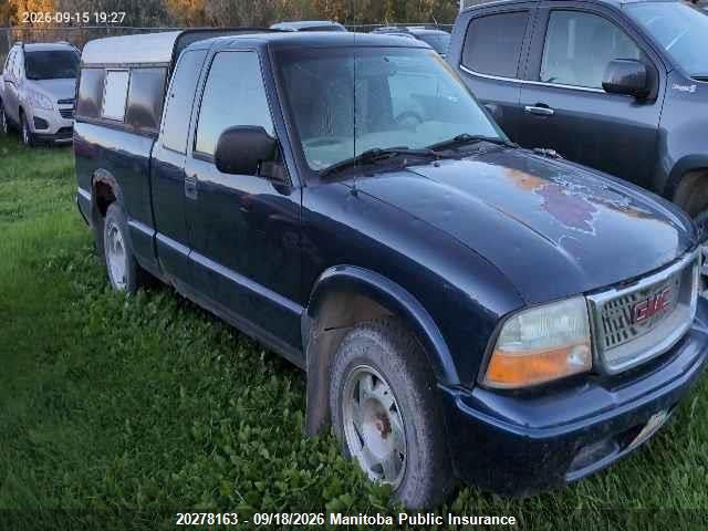 20278163 :رقم المزاد ، 1GTCS19W028107249 vin ، 2002 Gmc Sonoma Ext Cab مزاد بيع