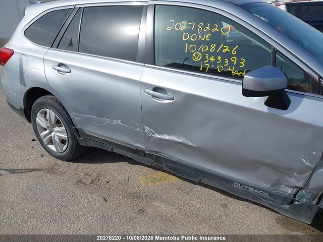 20278220 :رقم المزاد ، 4S4BSCAC0H3343393 vin ، 2017 Subaru Outback 2.5i مزاد بيع