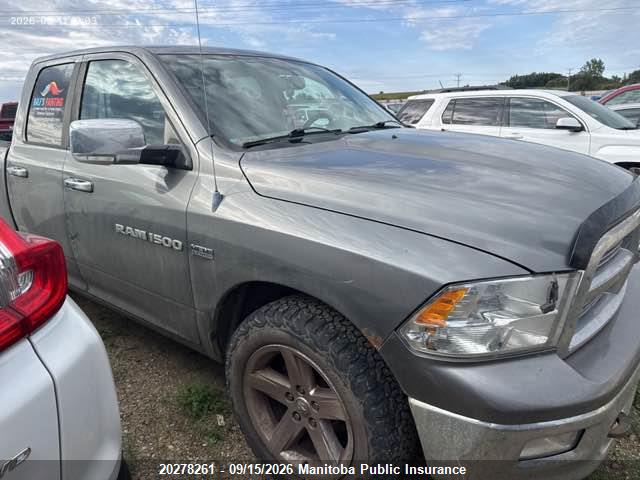 Auction sale of the 2012 Dodge Ram 1500 Slt Quad Cab, vin: 1C6RD7GT3CS337380, lot number: 20278261