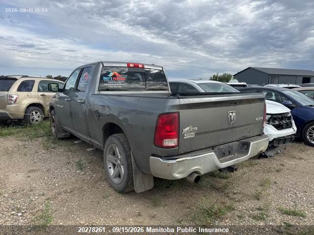 Продажа на аукционе авто 2012 Dodge Ram 1500 Slt Quad Cab, vin: 1C6RD7GT3CS337380, номер лота: 20278261