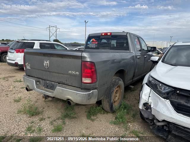 Продажа на аукционе авто 2012 Dodge Ram 1500 Slt Quad Cab, vin: 1C6RD7GT3CS337380, номер лота: 20278261