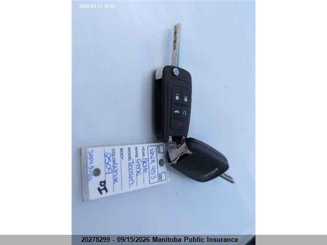 Продажа на аукционе авто 2016 Gmc Terrain Slt, vin: 2GKFLUEK9G6122509, номер лота: 20278299