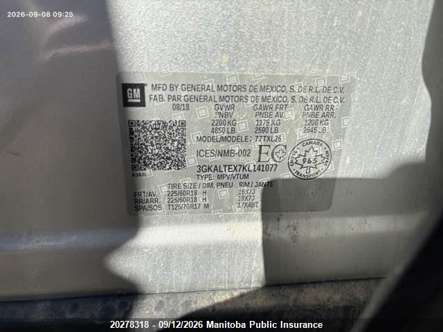 GMC Terrain Sle 2.0t 2019 3GKALTEX7KL141077 Image 9
