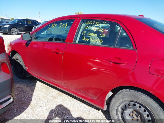 2009 Toyota Corolla Ce მანქანა იყიდება აუქციონზე, vin: 2T1BU40E19C088723, აუქციონის ნომერი: 20278667