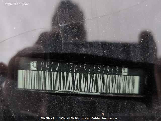 20278721 :رقم المزاد ، 2G1WT57K191189919 vin ، 2009 Chevrolet Impala Lt V6 مزاد بيع