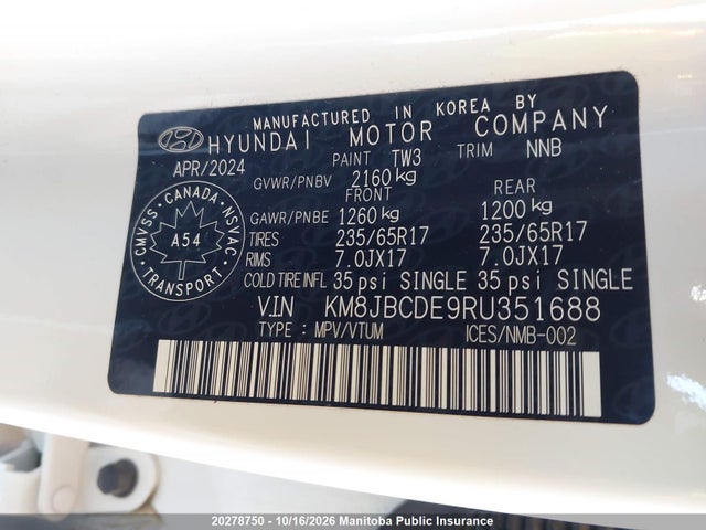 Hyundai Tucson Preferred 2024 KM8JBCDE9RU351688 Image 9