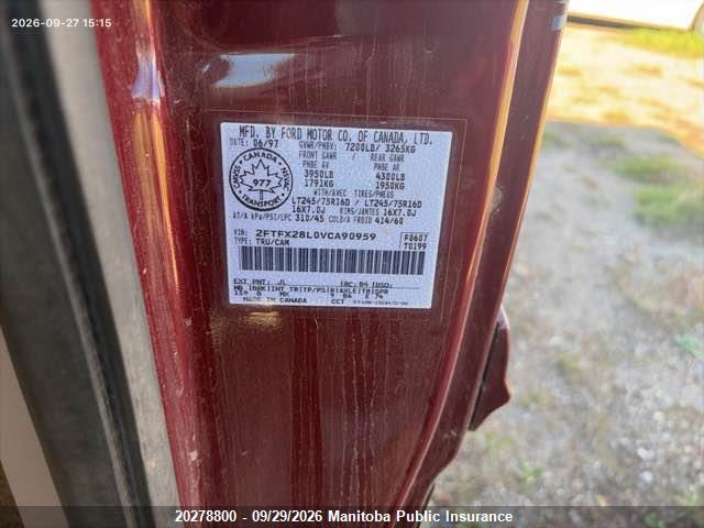 Aukcja sprzedaży 1997 Ford F250 Supercab, vin: 2FTFX28L0VCA90959, numer aukcji: 20278800