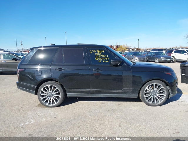 2018 Land Rover Range Rover Autobio Supercharg მანქანა იყიდება აუქციონზე, vin: SALGV2RE7JA508285, აუქციონის ნომერი: 20278808