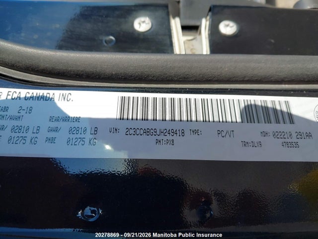 Aukcja sprzedaży 2018 Chrysler 300 S, vin: 2C3CCABG9JH249418, numer aukcji: 20278869