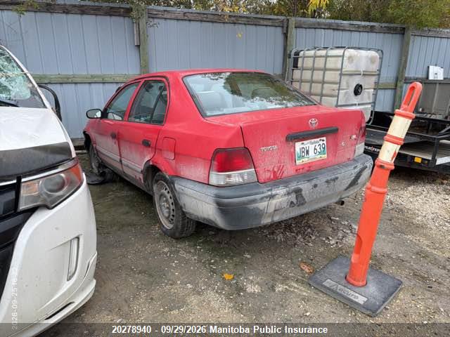 20278940 :رقم المزاد ، JT2BC53L0X0389437 vin ، 1999 Toyota Tercel Ce مزاد بيع