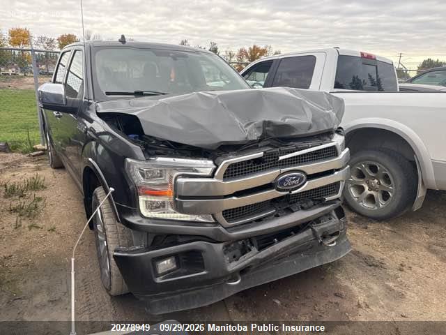 Продаж на аукціоні авто 2018 Ford F150 Platinum Supercrew, vin: 1FTEW1EG6JFD64356, номер лоту: 20278949