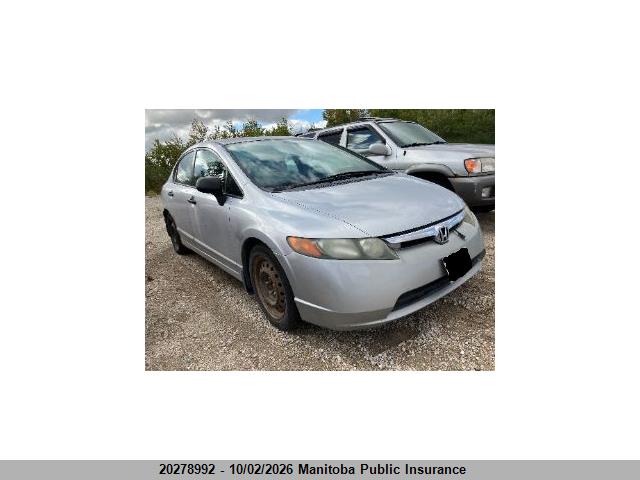 20278992 :رقم المزاد ، 2HGFA15438H027615 vin ، 2008 Honda Civic Dx-g مزاد بيع