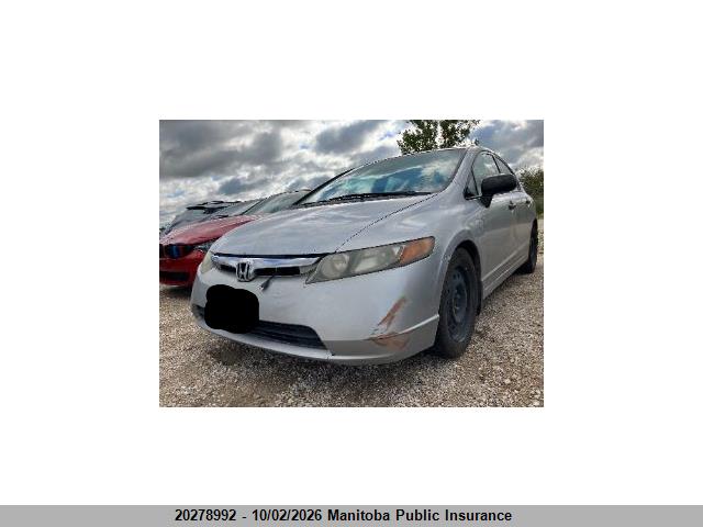 20278992 :رقم المزاد ، 2HGFA15438H027615 vin ، 2008 Honda Civic Dx-g مزاد بيع