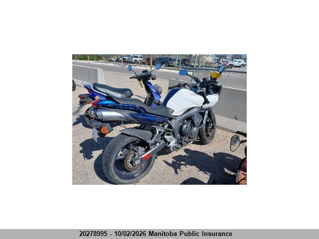 20278995 :رقم المزاد ، JYARJ13N58A000630 vin ، 2008 Yamaha Fz6 مزاد بيع