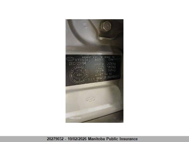 20279032 :رقم المزاد ، KMHWF25H85A189805 vin ، 2005 Hyundai Sonata Glx V6 مزاد بيع