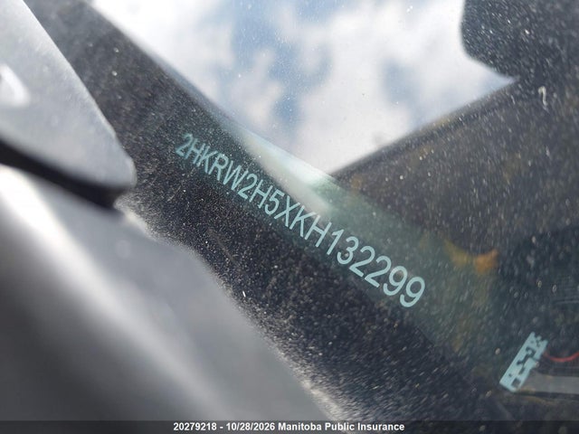 20279218 :رقم المزاد ، 2HKRW2H99KH110507 vin ، 2019 Honda Cr-v Touring مزاد بيع