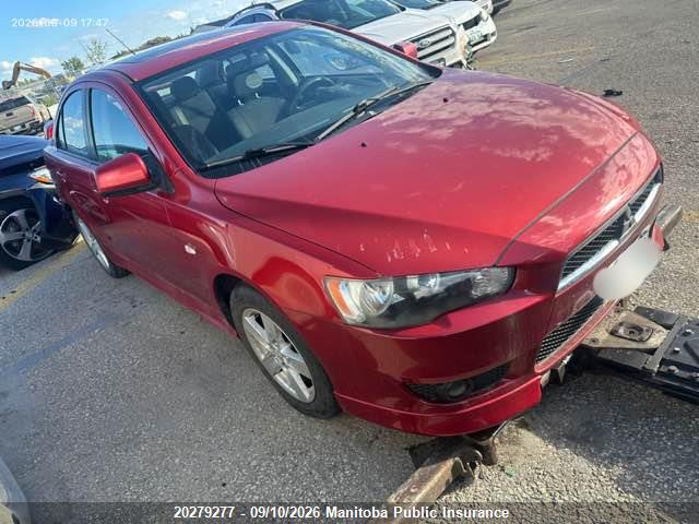 20279277 :رقم المزاد ، JA3AU26U99U604567 vin ، 2009 Mitsubishi Lancer Gt مزاد بيع