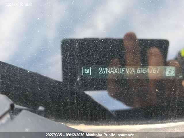 20279335 :رقم المزاد ، 2GNAXUEV2L6164767 vin ، 2020 Chevrolet Equinox Lt مزاد بيع
