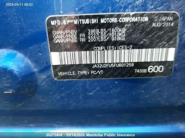 Mitsubishi Lancer Se 2015 JA32U2FU5FU601259 Image 9