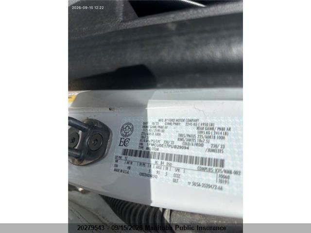 1FMCU0E17PUB29094 Ford Escape Phev