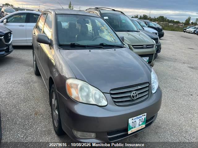 Aukcja sprzedaży 2003 Toyota Corolla Le, vin: 2T1BR38EX3C753934, numer aukcji: 20279616