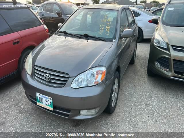 Aukcja sprzedaży 2003 Toyota Corolla Le, vin: 2T1BR38EX3C753934, numer aukcji: 20279616
