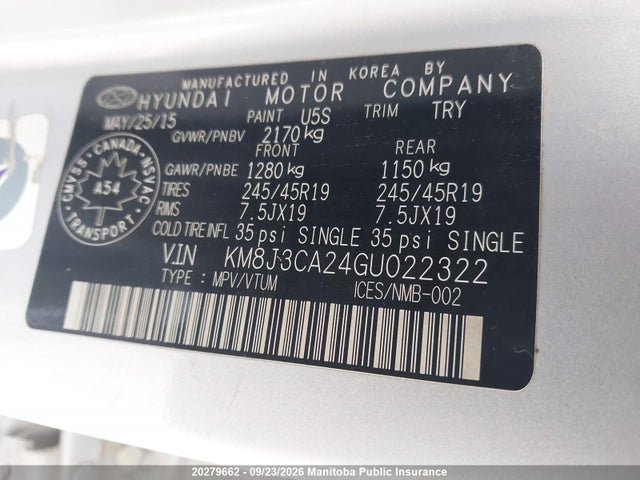 Hyundai Tucson 1.6t 2016 KM8J3CA24GU022322 Image 9