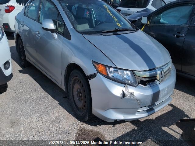 20279785 :رقم المزاد ، 2HGFB2F55CH102835 vin ، 2012 Honda Civic Ex مزاد بيع
