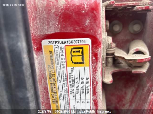 20279789 :رقم المزاد ، 3GTP2UEA1BG397296 vin ، 2011 Gmc Sierra 1500 Nevada Edition مزاد بيع