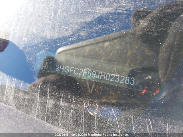 20279948 :رقم المزاد ، 2HGFC2F69JH023283 vin ، 2018 Honda Civic Se مزاد بيع