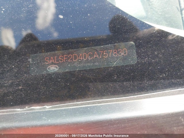 Aukcja sprzedaży 2012 Land Rover Range Rover Sport Hse, vin: SALSF2D40CA757830, numer aukcji: 20280001