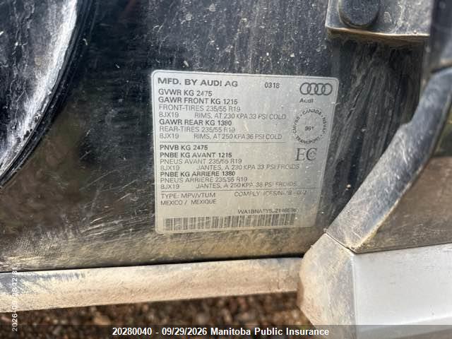 Audi Q5 2018 WA1BNAFY5J2146536 Image 9