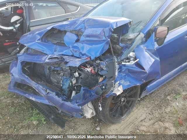 Продаж на аукціоні авто 2015 Subaru Impreza Wrx, vin: JF1VA1J62F9806041, номер лоту: 20280043
