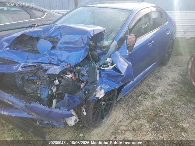 Продаж на аукціоні авто 2015 Subaru Impreza Wrx, vin: JF1VA1J62F9806041, номер лоту: 20280043