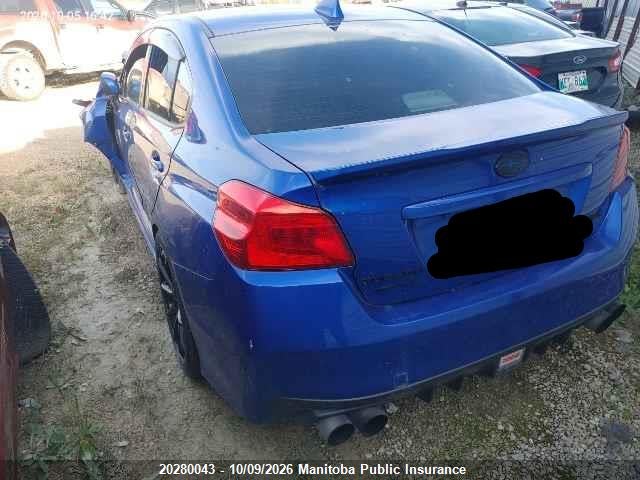 Продаж на аукціоні авто 2015 Subaru Impreza Wrx, vin: JF1VA1J62F9806041, номер лоту: 20280043