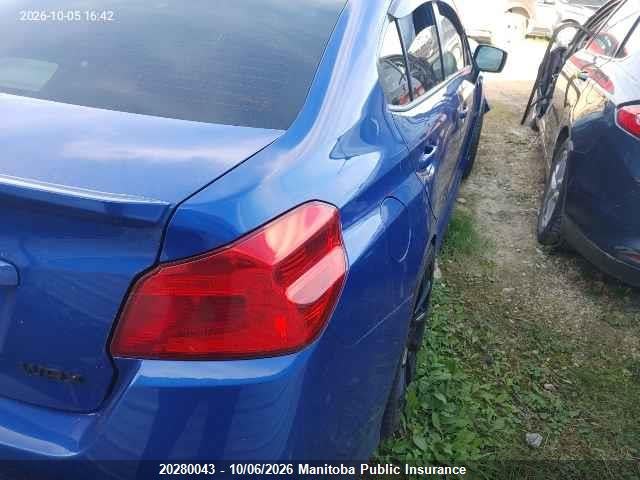 Продаж на аукціоні авто 2015 Subaru Impreza Wrx, vin: JF1VA1J62F9806041, номер лоту: 20280043