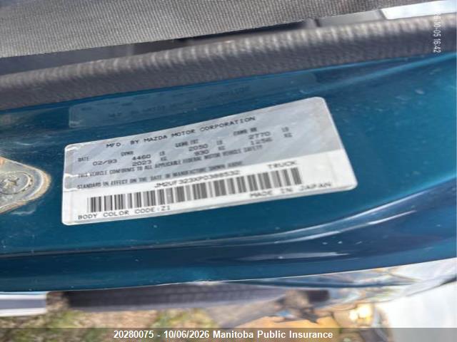 Aukcja sprzedaży 1993 Mazda B2200 Cab Plus, vin: JM2UF323XP0388532, numer aukcji: 20280075