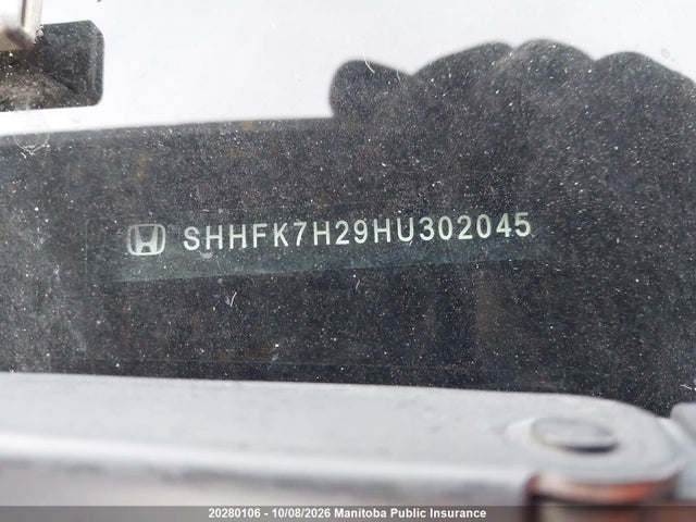 20280106 :رقم المزاد ، SHHFK7H29HU302045 vin ، 2017 Honda Civic Lx مزاد بيع