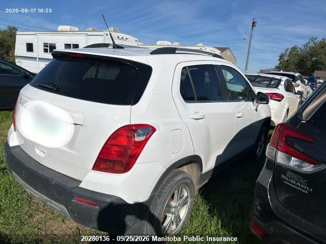 2014 Chevrolet Trax Lt მანქანა იყიდება აუქციონზე, vin: 3GNCJPEB9EL168797, აუქციონის ნომერი: 20280136