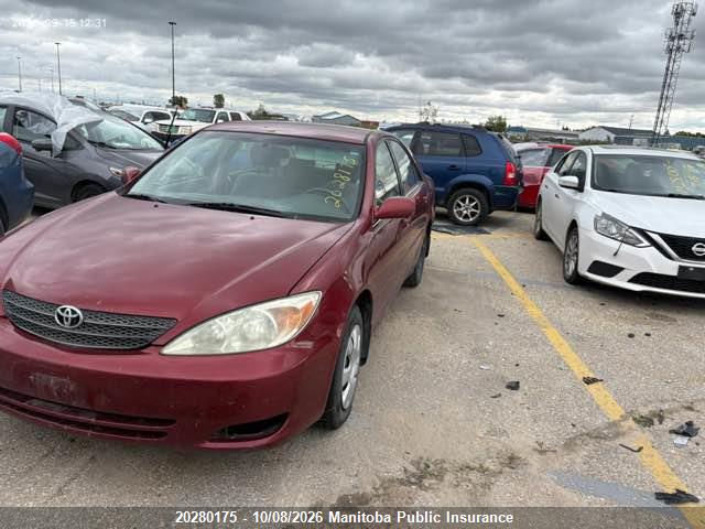 Продажа на аукционе авто 2002 Toyota Camry Le, vin: JTDBE32K220105314, номер лота: 20280175