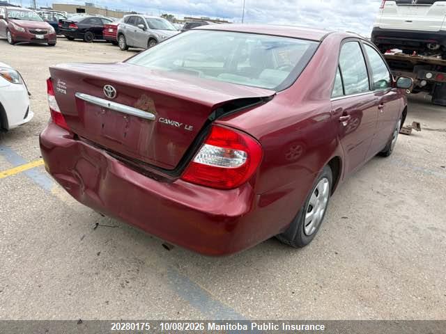 Продажа на аукционе авто 2002 Toyota Camry Le, vin: JTDBE32K220105314, номер лота: 20280175