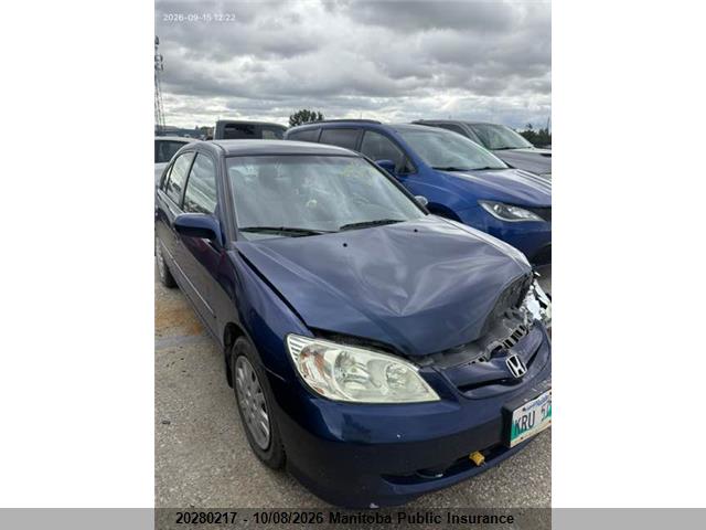 20280217 :رقم المزاد ، 2HGES16634H924517 vin ، 2004 Honda Civic Lx مزاد بيع