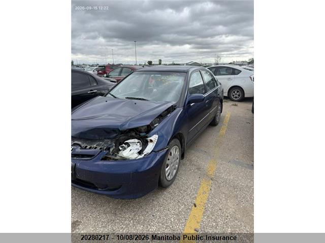 20280217 :رقم المزاد ، 2HGES16634H924517 vin ، 2004 Honda Civic Lx مزاد بيع