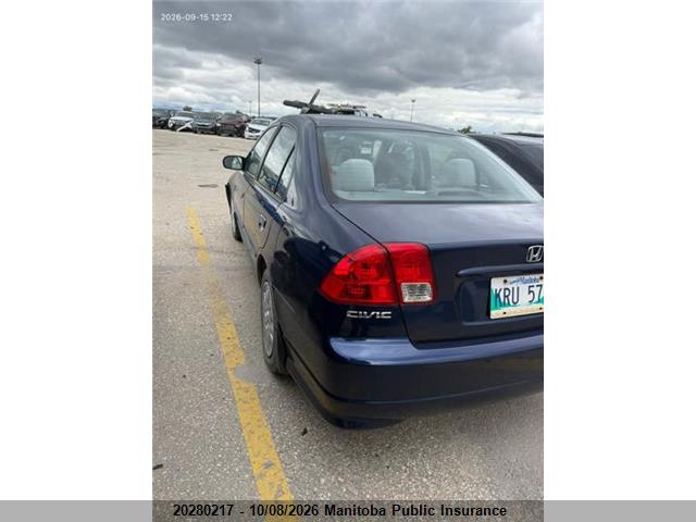 20280217 :رقم المزاد ، 2HGES16634H924517 vin ، 2004 Honda Civic Lx مزاد بيع